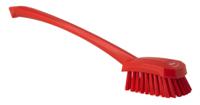 41864 Vikan Hard Bristle Red Scrubbing Brush, 36mm bristle length, Polyester bristle material