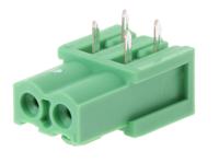 1786404 Phoenix Contact, 5.08mm Pitch, IC 2.5/ 2-G-5.08, 2 Way, Right Angle, Pluggable Terminal Block, Inverted Header, Through