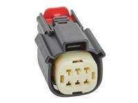 33472-0601 Molex, MX150 Automotive Connector Socket Black, Natural Cable Mount 6 Way, Crimp Termination