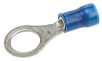 34163 TE Connectivity, PLASTI-GRIP Insulated Ring Terminal, M8 Stud Size, 1mm² to 2.6mm² Wire Size, Blue
