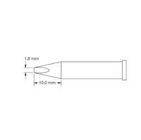 gt6-ch0018s Metcal GT6-CH0018S 1.8 x 10 mm Chisel Soldering Iron Tip for use with Soldering Iron
