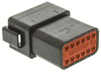 dt0412pa-ce02 Deutsch, DT Automotive Connector Socket Grey 12 Way, Crimp Termination DT0412PA-CE02