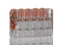 60281155 Wago 221 Series Lever Connector Set, 2, 3, 5-Way, 32 A, 24 → 12 AWG Wire, Cage Clamp Termination