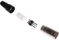 457-904 RS PRO Cable Mount XLR Connector, Male, 250 V ac, 3 Way, Silver Plating