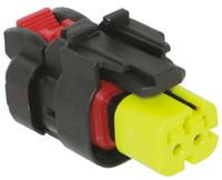 776427-3 TE Connectivity, AMPSEAL 16 Automotive Connector Plug Black Cable Mount 2 Way, Crimp Termination