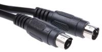 742-4276 RS PRO Male 4 Pin mini-DIN to Male 4 Pin mini-DIN Black DIN Cable 2m
