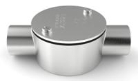 471-1259 RS PRO Through Box, Conduit Fitting, 25mm Nominal Size, 316 Stainless Steel, Silver IP67 rating