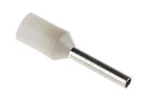 gtr075-8 JST, GTR Insulated Crimp Bootlace Ferrule, 8mm Pin Length, 1.2mm Pin Diameter, 0.75mm² Wire Size, White