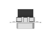 747520-2 TE Connectivity 9 Way Wire D-sub Connector Plug, with Cable Mount