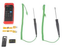 144-6606 RS PRO RS52 Wired Digital Thermometer, K Probe, 2 Input(s), +1300 °C, +1999°F Max, ±0.2 Reading +1°C % Accuracy