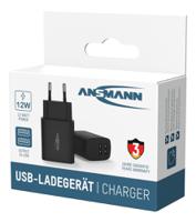 1001-0106-520 Ansmann 12W Power Brick AC/DC Adapter 5V dc Output, 2.4A Output