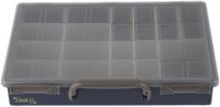 136228 Raaco 17 Cell Grey, Transparent PP Compartment Box, 57mm x 340mm x 265mm