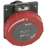 0-529-26 Legrand, Hypra IP67 Red 3P+E Socket Socket, Rated At 32A, 440 V No