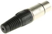 458-014 RS PRO Cable Mount XLR Connector, Female, 250 V ac, 4 Way, Silver Plating