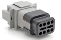 at04-08pa-srgry Amphenol Industrial, AT Automotive Connector Socket Grey Cable Mount 8 Way, Crimp Termination AT04-08PA-SRGRY