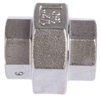 499-3495 RS PRO Stainless Steel Pipe Fitting, Straight Octagon Union, Female G 1/2in x Female G 1/2in