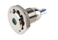 820-0582 RS PRO Green Panel Mount Indicator, 24V, 12mm Mounting Hole Size, Lead Wires Termination, IP67