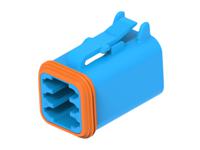 dt06-6s-tn07 TE Connectivity, DT06-6S Automotive Connector Socket Blue Cable 6 Way, Cable Termination DT06-6S-TN07