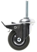 155301420 Guitel Hervieu Braked Swivel Castor Wheel, 70kg Capacity, 80mm Wheel