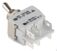 646h2 APEM Toggle Switch, Panel Mount, On-On, DPDT, Tab Terminal