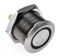 175-9721 RS PRO Illuminated Push Button Switch, Momentary, Panel Mount, 16mm Cutout, SPST, Blue LED, 36V dc, IP67