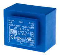 vc-16212 Block 12V ac 2 Output Through Hole PCB Transformer, 16VA