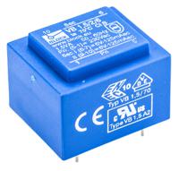 vb-1526 Block 6V ac 2 Output Through Hole PCB Transformer, 1.5VA