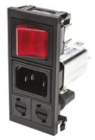 bzv03a062006 Bulgin 10A, 250 V ac Male Snap-In IEC Filter 2 Pole BZV03/A0620/06 2 Fuse