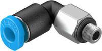qsml-m3-3-100 Festo Elbow Threaded Adaptor, M3 Male to Push In 3 mm, Threaded-to-Tube Connection Style, 130768