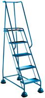 909-7075 RS PRO 5 Tread Steel Steps 1.270m Platform Height, Blue