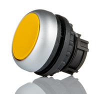 216598-m22-d-y Eaton RMQ Titan M22 Series Yellow Momentary Push Button, 22mm Cutout, IP66, IP67, IP69