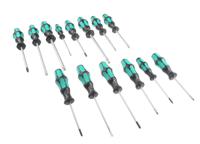 05105630001 Wera Phillips; Pozidriv; Slotted; Torx Screwdriver Set, 14-Piece