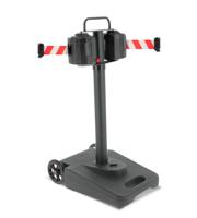 smart2050rb2 Viso Black Polypropylene, Steel Retractable Barrier, 20m, Red/White Tape