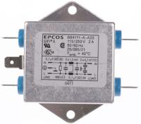 b84111a0000a020 EPCOS B84111A Series 2A 250 V ac 60Hz Flange Mount RFI Filter, with Tab Terminals, Single Phase