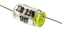 113-285 RS PRO Polystyrene Film Capacitor, 160V dc, ±2.5%, 220pF, Through Hole