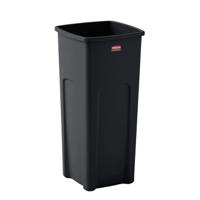 fg356988bla Rubbermaid Commercial Products Universal 23gal Black Swing Top Resin Waste Bin