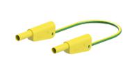 662014-20020 Staubli Test lead, 32A, 600V ac, Green/Yellow, 2m Lead Length