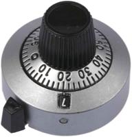 11a41b10 Vishay 25.4mm Chrome Potentiometer Knob for 6.35mm Shaft Splined, 11A41B10