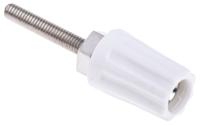 423-251 RS PRO 16A, White Binding Post With Brass Contacts and Nickel Plated