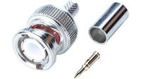 rnd-205-00419 RND RND 205 Series, Plug Cable Mount BNC Connector, 50Ω, Crimp Termination, Straight Body