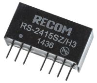 rs-2415szh3 Recom RS DC-DC Converter, 15V dc/ 134mA Output, 9 → 36 V dc Input, 2W, Through Hole, +75°C Max Temp -40°C Min