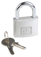 827-4410 RS PRO Key Aluminium Safety Padlock, 6mm Shackle, 40mm Body