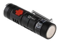 186-4623 RS PRO LED Pocket Torch Black - Rechargeable 600 lm, 62.5 mm
