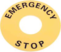 a22z-3466-1 Omron Legend Plate for Use with A22E E-Stop, Emergency Stop