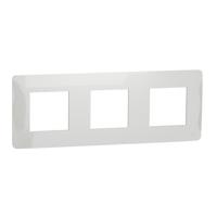 nu200618 Schneider Electric White 3 Gang Thermoplastic Cover Plate