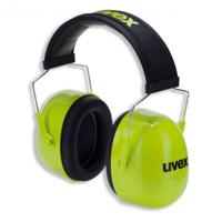 2600004 uvex K Ear Defender with Headband, 35dB, Black, Yellow