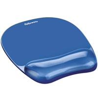 9114120 Fellowes Blue Gel Mouse Pad & Wrist Rest 230 x 202 x 15mm 15mm Height