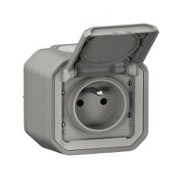 070003 Legrand Grey Plug Socket, NF Socket
