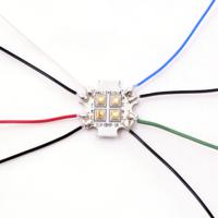 ilh-ow04-rgbw-pc211-wir200 ILS ILH-OW04-RGBW-PC211-WIR200., OSLON 80 PowerStar LED Array, 4 Blue, Green, Red, White LED (6000K)
