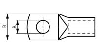 rnd-465-01076 Ring terminal, tubular,16 mm² Ins 6.5mm